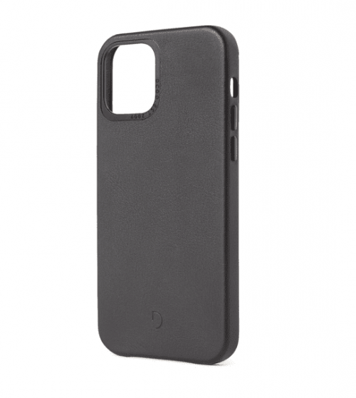Decoded Leather Back Cover iPhone 12 / 12 Pro Zwart - Afbeelding 2