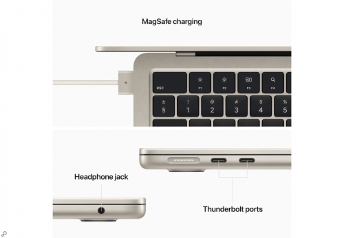 Apple MacBook Air 13 inch /  M2 chip met 8core CPU & 8core GPU / 8GB / 512GB Sterrenlicht - Afbeelding 3