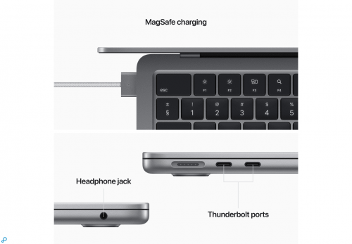 Apple MacBook Air 13 inch / M2 chip met 8core CPU & 8core GPU / 8GB / 512GB SSD Spacegrijs - Afbeelding 3