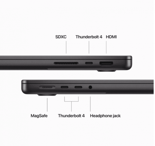 MacBook Pro 16 inch M3 Max / 14-core CPU & 30-core GPU / 36GB / 1TB SSD Zilver - Afbeelding 5