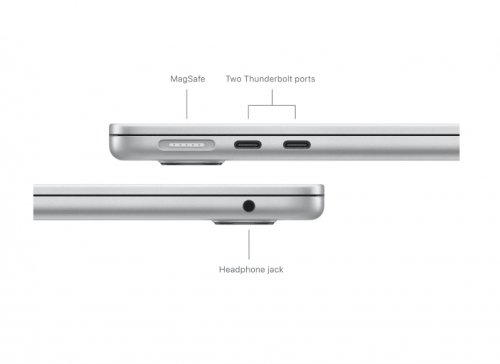 Apple MacBook Air 13 inch / M3 chip met 8core CPU & 8core GPU / 8GB / 512GB SSD Zilver - Afbeelding 5