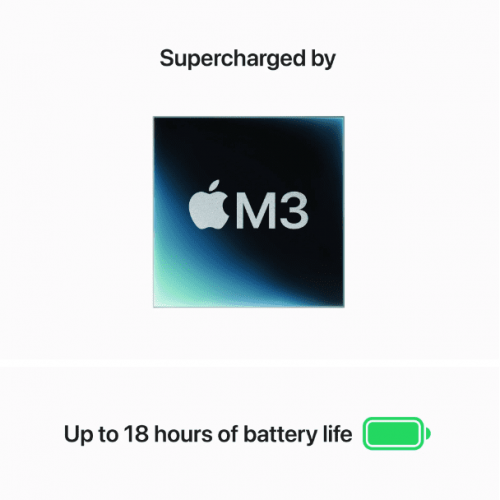 Apple MacBook Air 15 inch /  M3 chip met 8core CPU & 10core GPU / 16GB / 512GB SSD Spacegrijs - Afbeelding 3