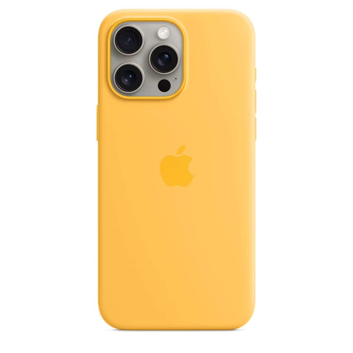 Apple Siliconenhoesje met MagSafe voor iPhone 15 Pro Max – Zonnig geel