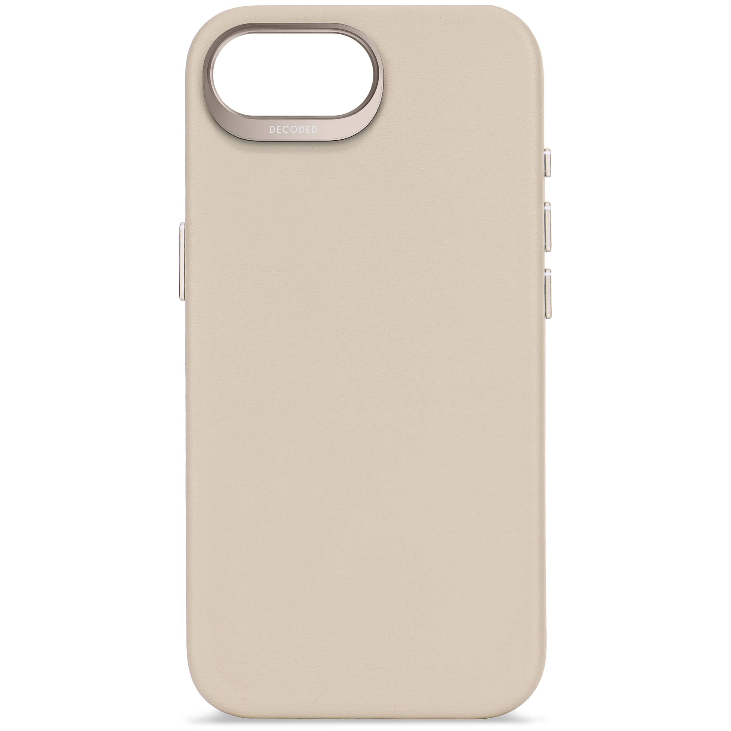 Decoded leather back cover iPhone 17e / 16e Clay