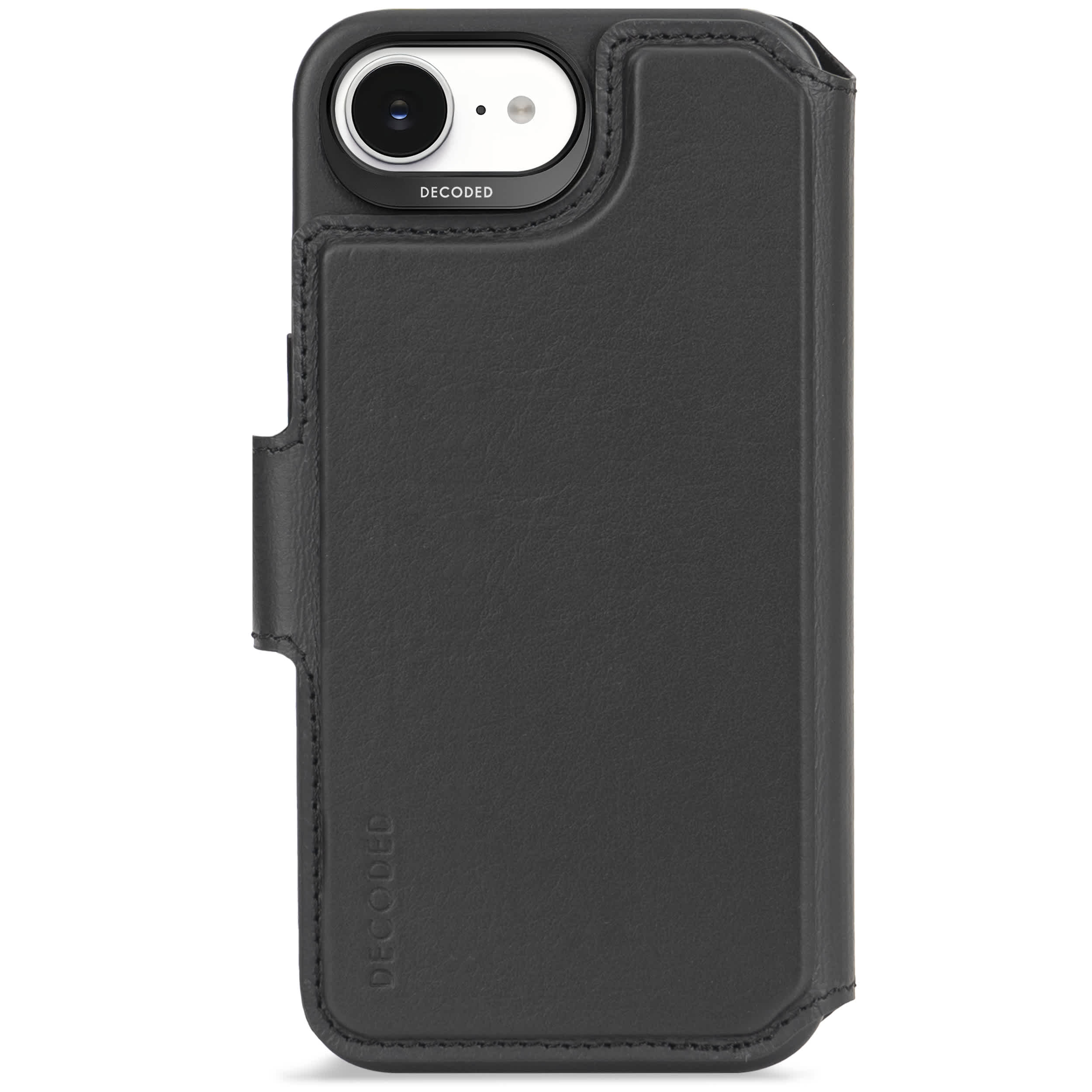 Decoded detachable leather wallet case iPhone 17e / 16e  Black