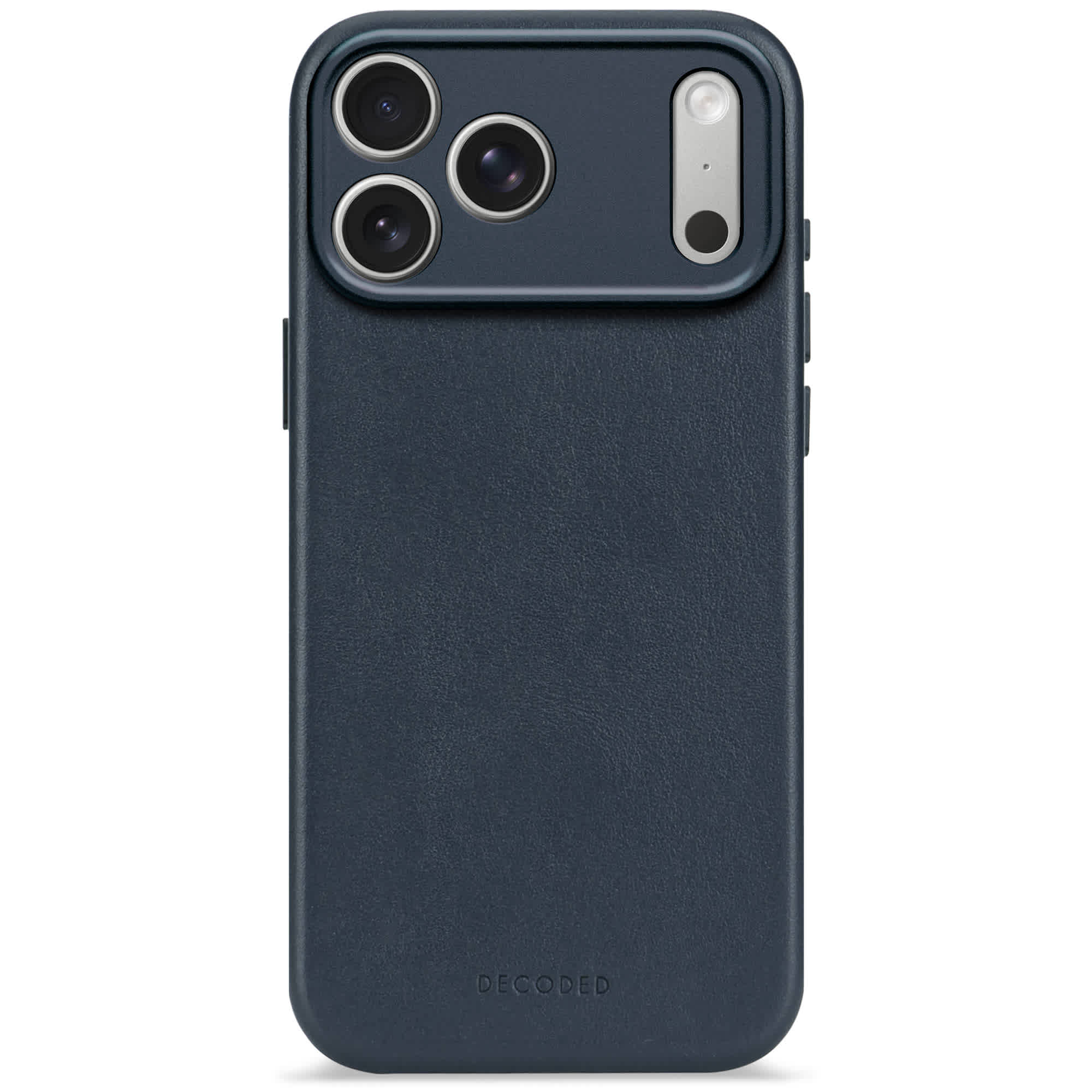 Decoded leather back cover iPhone 17 Pro Max Navy