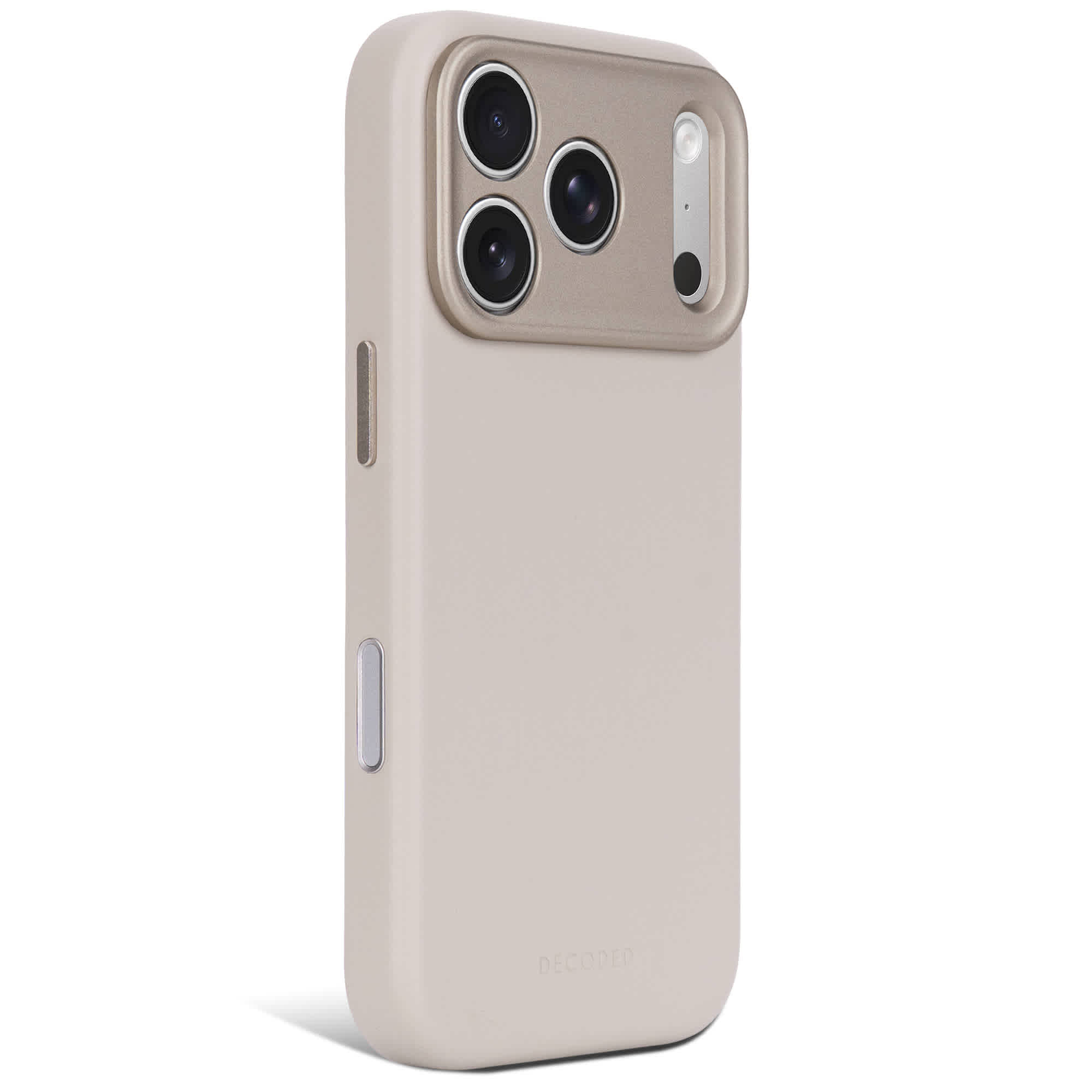 Decoded leather back cover iPhone 18 Pro Max Taupé (Beige)
