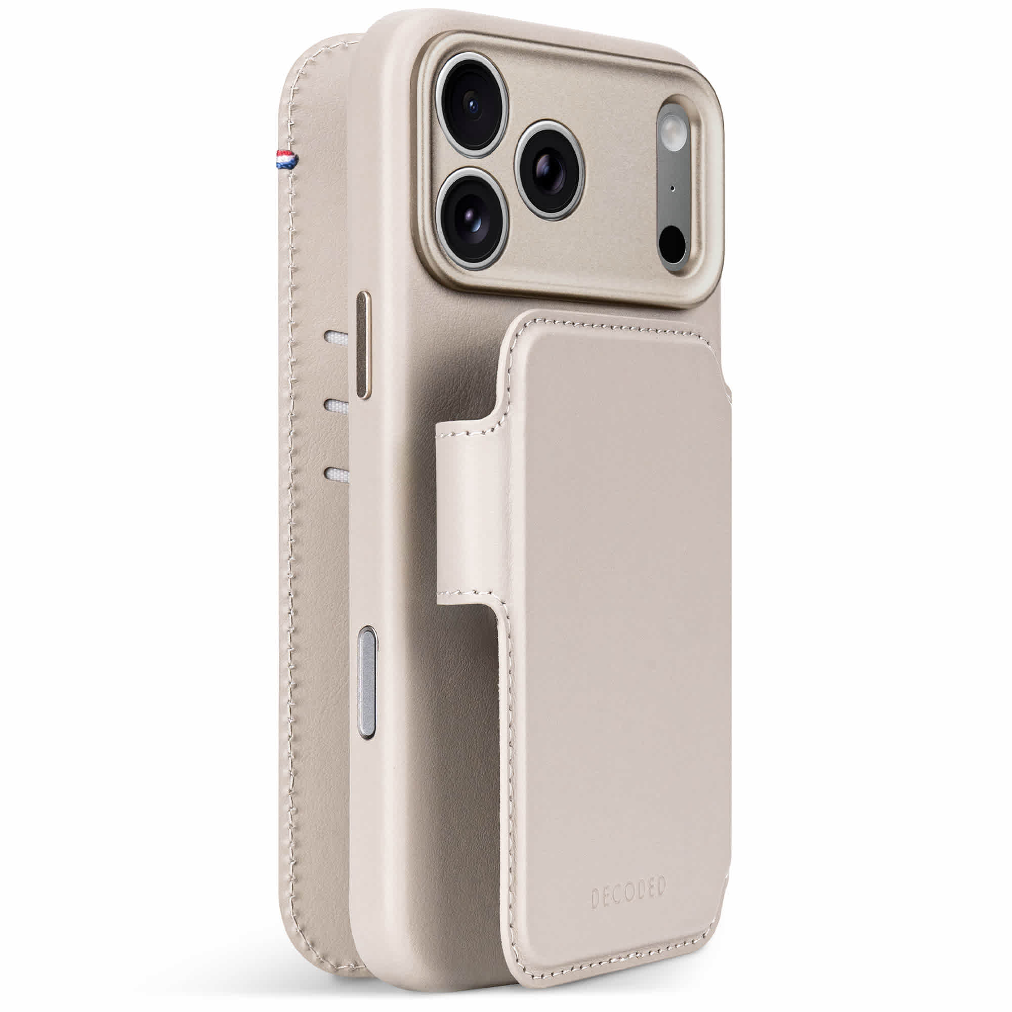 Decoded detachable leather wallet case iPhone 18 Pro Max Chocolade Taupé (Beige)